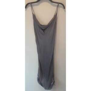 Aritzia Wilfred Only Ruched Silky Midi Slip Dress Small Modern Luxe Effortless
